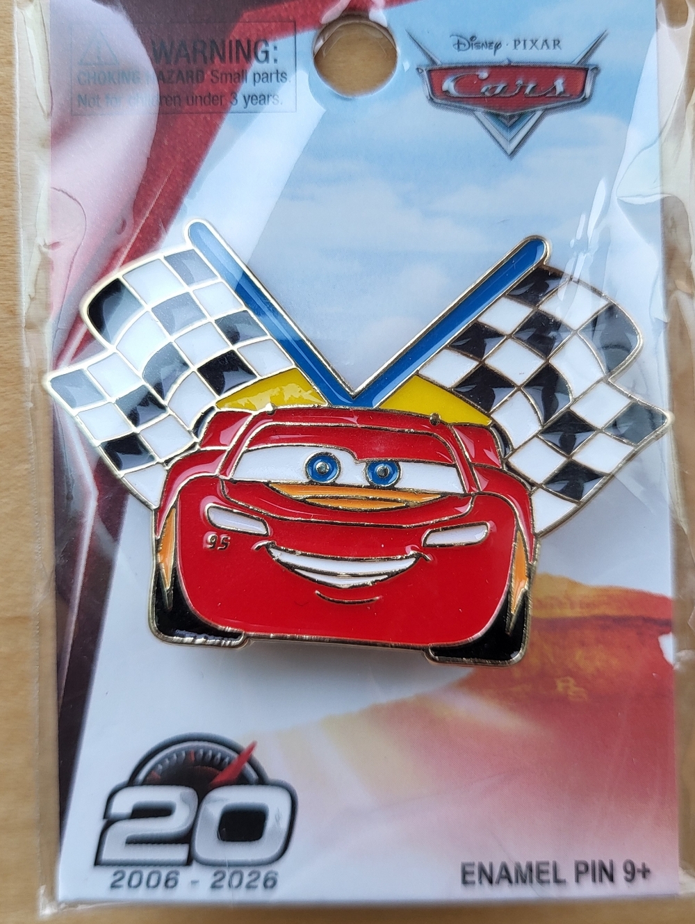 Cars Lightning McQueen Disney Pixar Pin, NEW RELEASE, 20th Anniversary